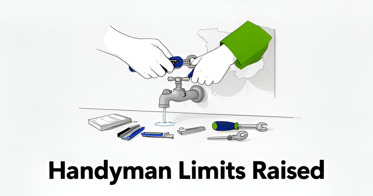 California Handyman Limits: What Work Is Legal Without a License