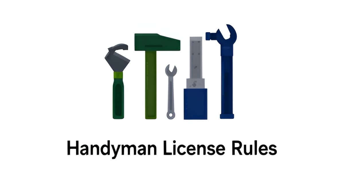 Handyman License Rules in California: What's Legal Without a License