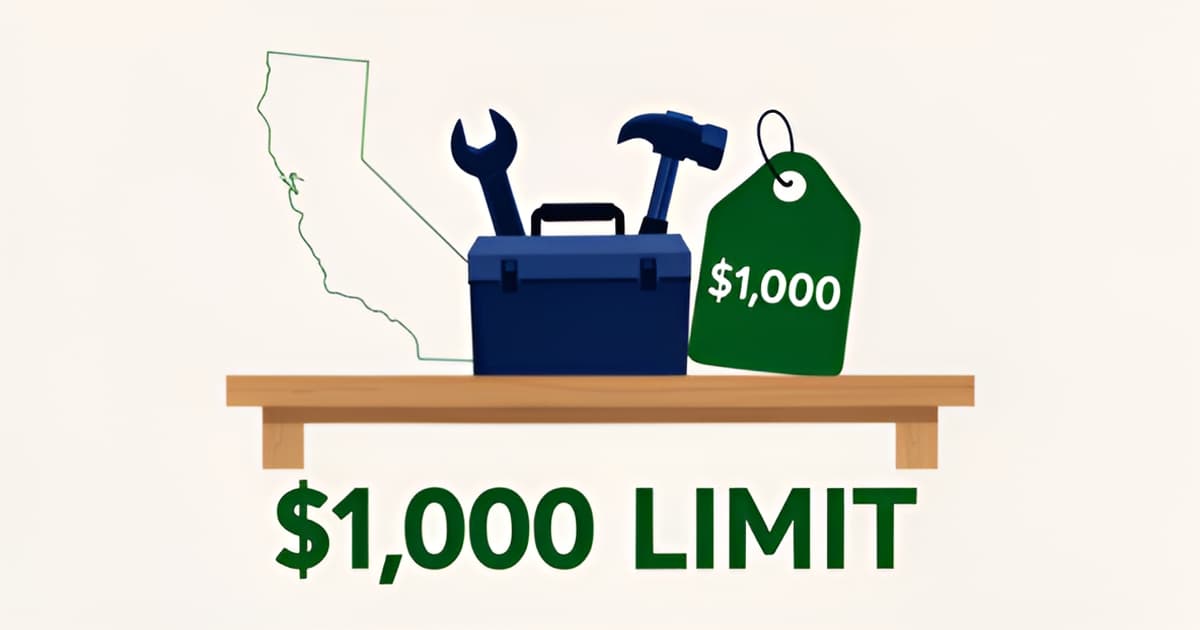 Handyman License in California: Limits and Exemptions